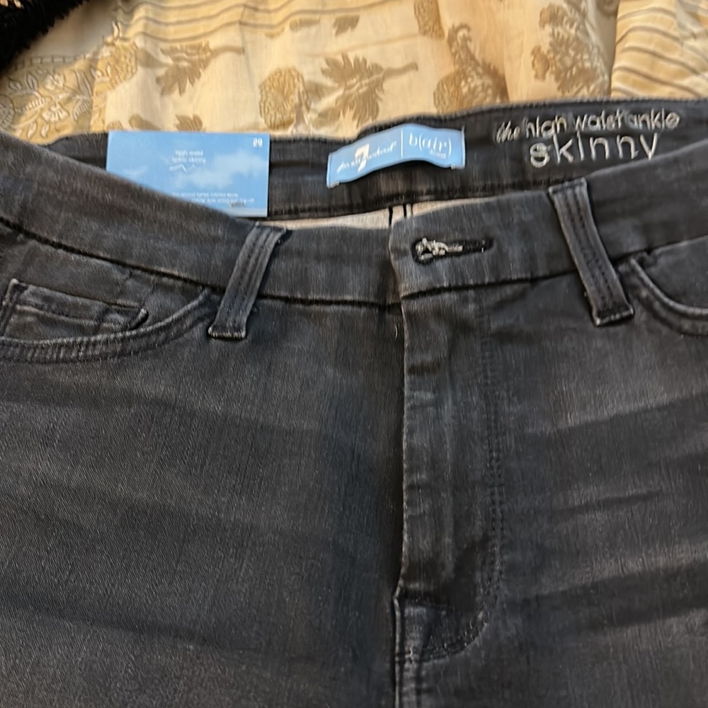 NWT 7 For Mankind high waisted super skinny jeans - Picture 2 of 4